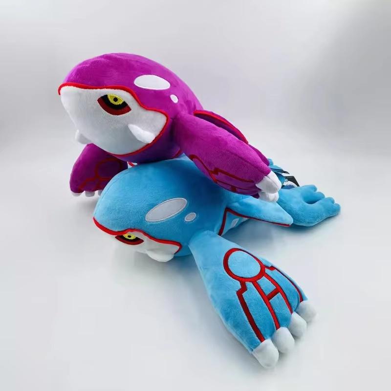 37Cm Kyogre Plush Toy Blue Legendary Water Beast Stuffed Animal Collectible Doll Soft Pillow Cushion Companion Doll Gift