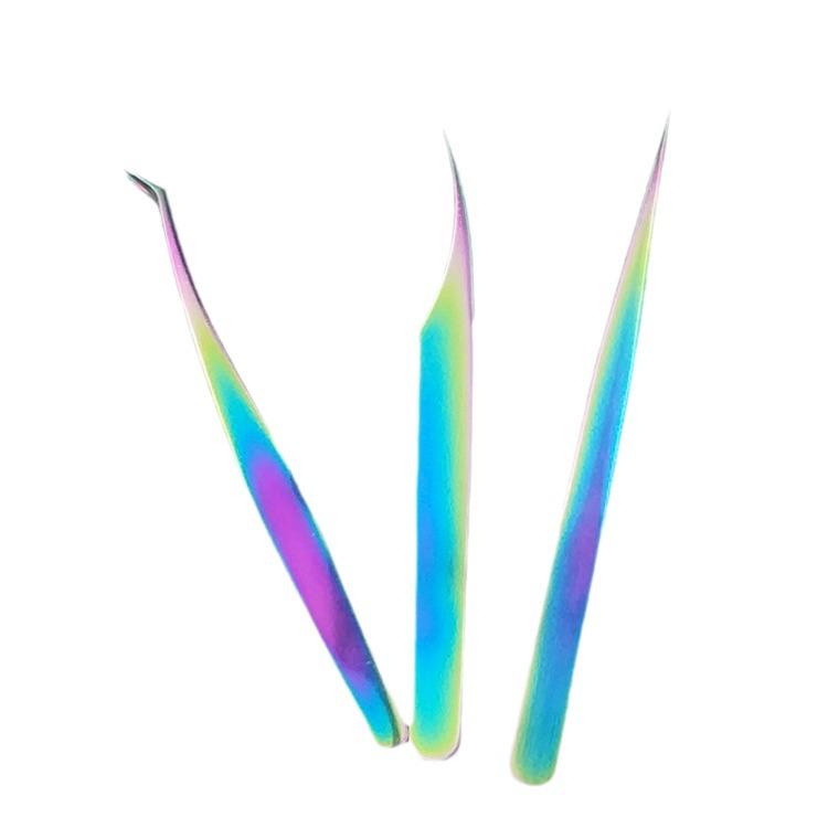 Golden Feather Precision Eyelash Extension Tweezers Set