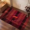 F1 Personalized Crystal Velvet Carpet, Customized Name Text Soft Anti‑Slip Rug for Living Room Bedroom