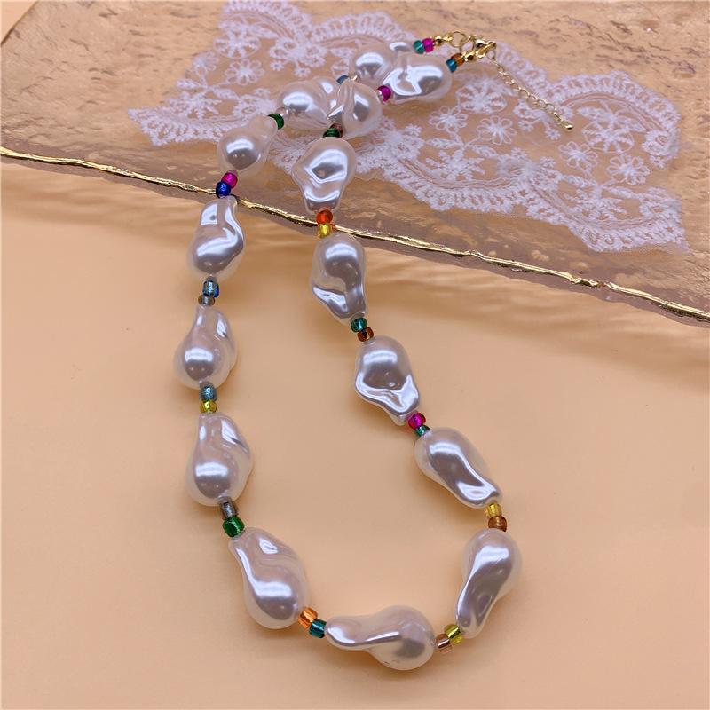 

Популярное жемчужное ожерелье с изображением инопланетянина, женская модная элитная универсальная цепочка с блестящим жемчужным воротником, шейная цепочка