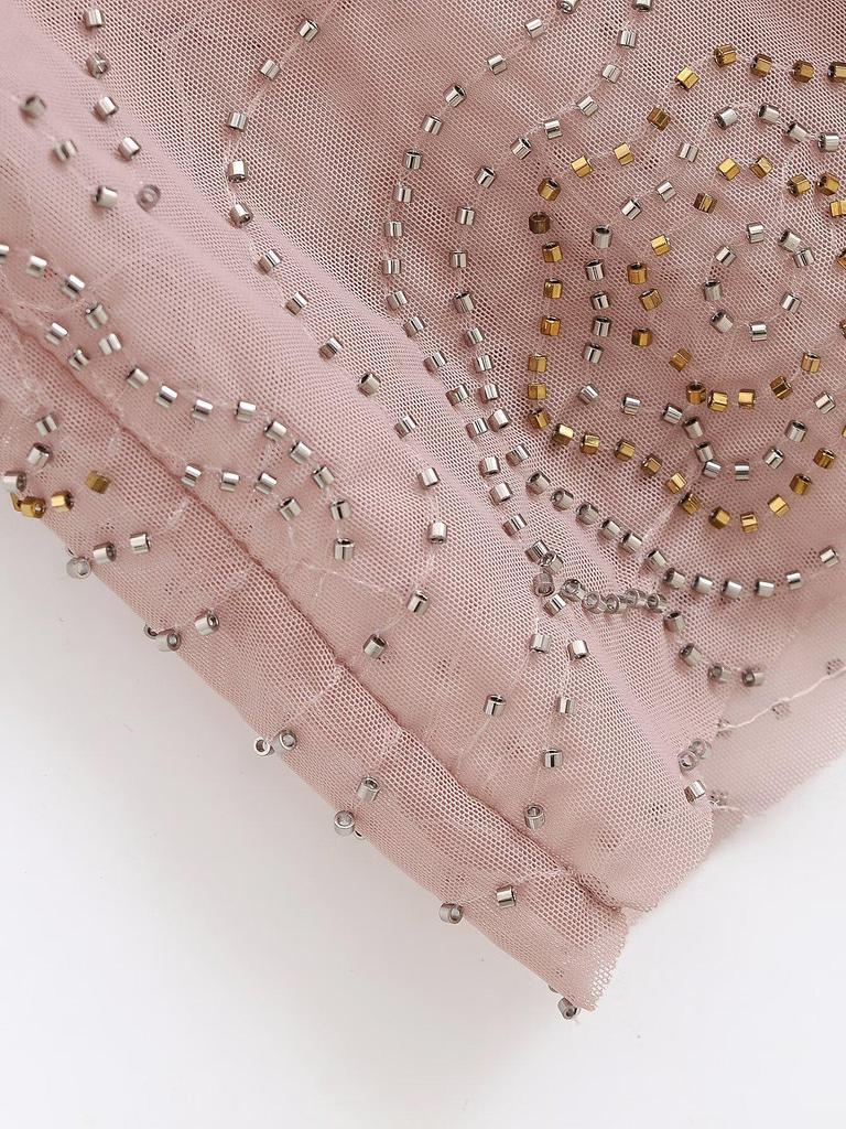 2025 Summer Women's European & American Style Casual Sequin Midi Dress - Fashionable & Simple