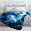 Fantasy Blue Dragon Wolf Blanket Season Universal Living Room Bedroom Office Nap Cover Ins Style Decorative Blanket