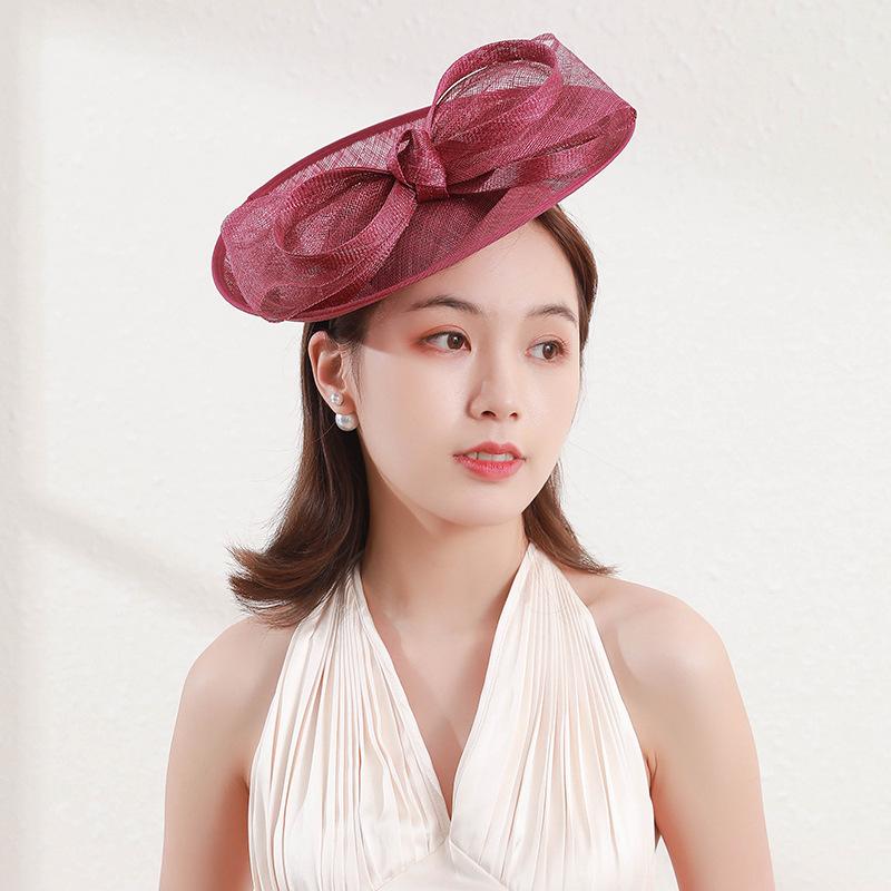 X4053 Mode Haar Leinen Hochzeit Hüte Frauen Elegante Kopfbedeckungen Facinator Kappe Hochzeit Braut Zubehör