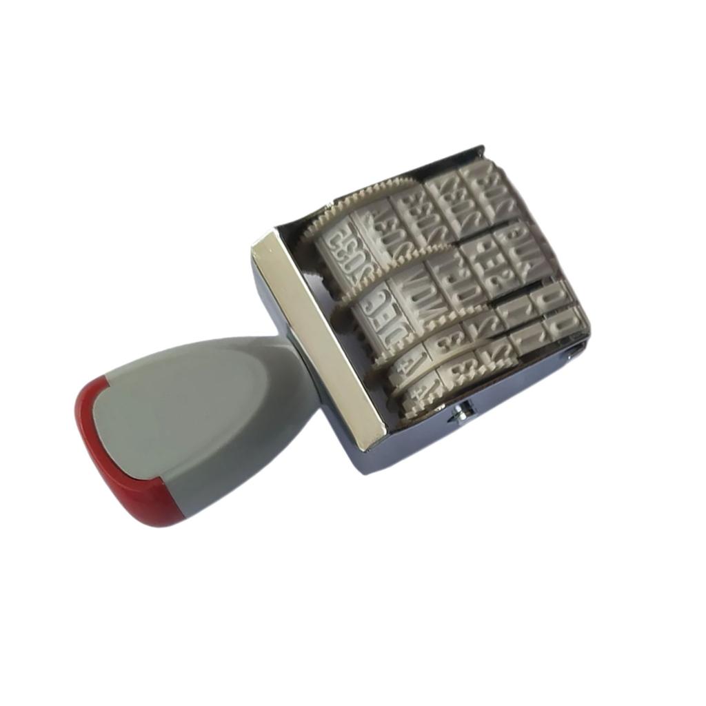 English/Spanish/French Date Stamp Plastic Number Stamp Adjustable Digits Number Stamp Inking Dater Stamp for Office