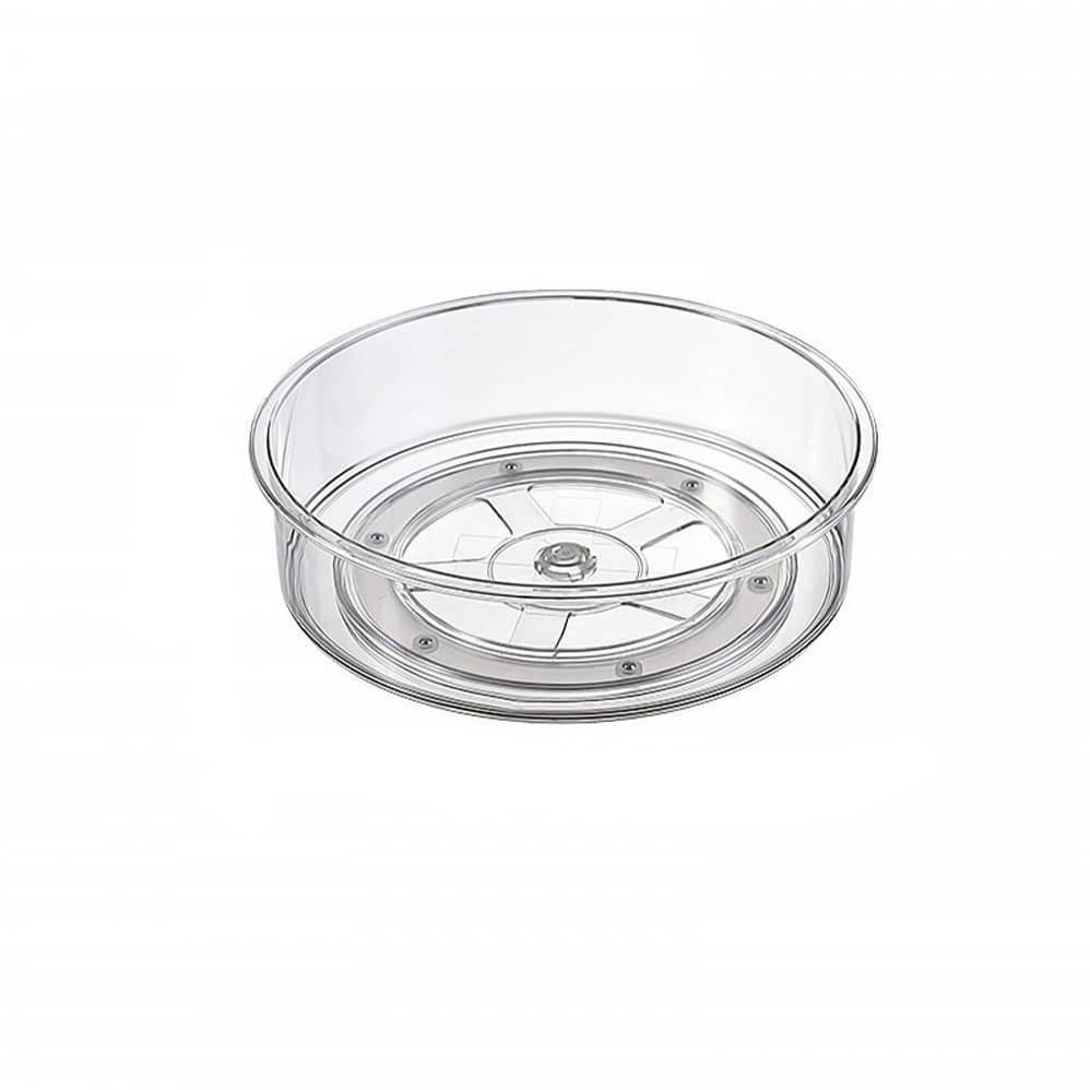 

Прозрачный органайзер-подставка вращающийся пластиковый поднос домашняя полка для специй шкаф для кладовой столешницы кухни холодильника ванной чистый