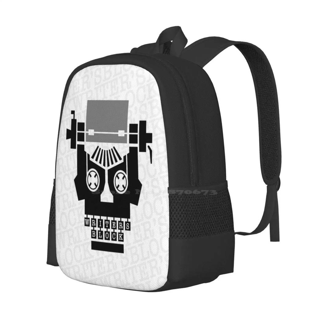 Writer's Block Ii Teen College Student Backpack Pattern Design Bags Reader Author Poet Scribe Novelist Books Reading Bookish