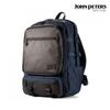 John Peters New York Unisex Double Check Backpack Navy 7007m