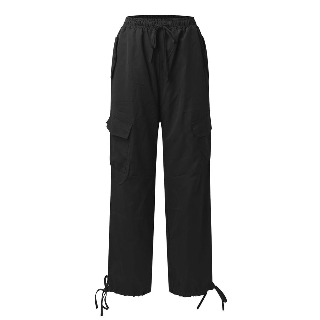 Leggings largi cu șnur și talie elastică pentru femei