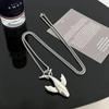 1 Stück Modische Glatte Wal Tier Anhänger Halskette für Damen Herren Temperament Edelstahl Kette Choker Schmuck Paar Geschenk