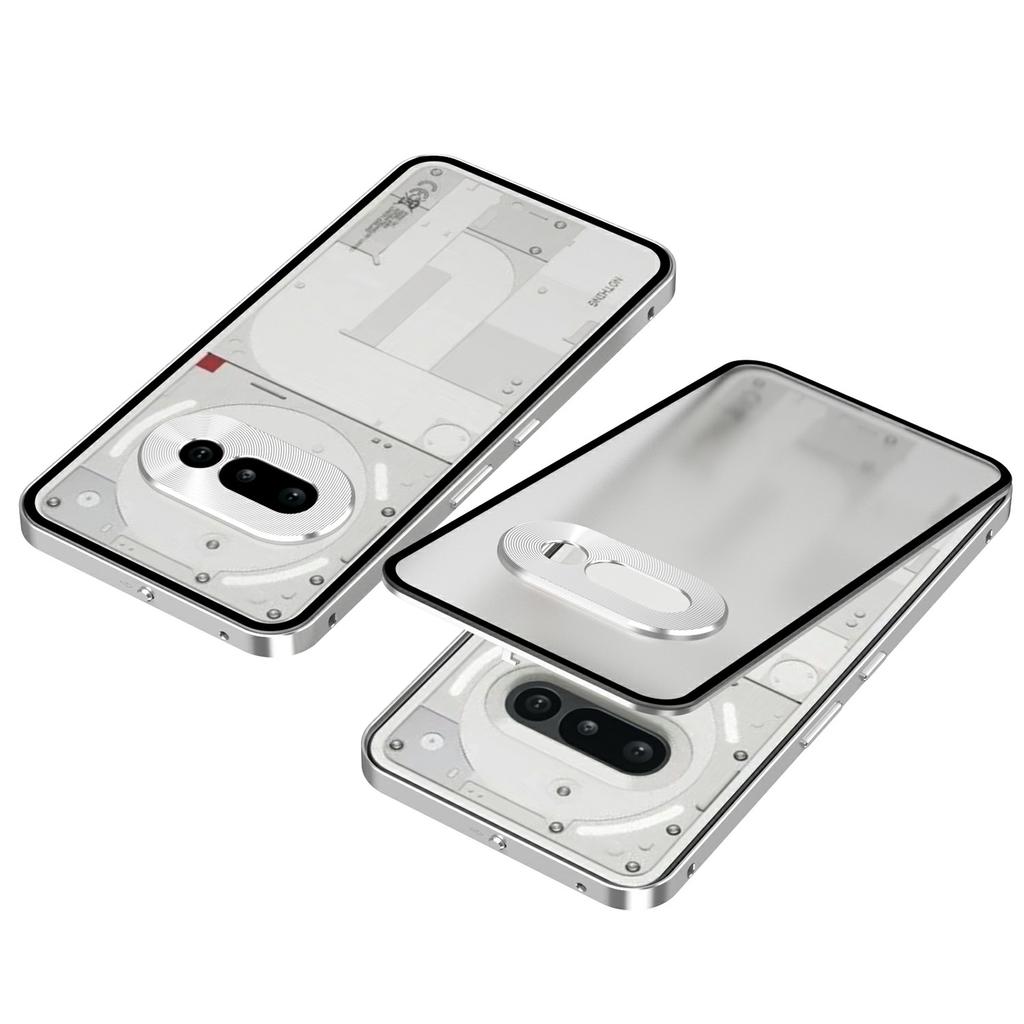 For Nothing Phone (3a) Matte Case Aluminium Alloy+PC Phone Cover Pop-Up Snap Lock