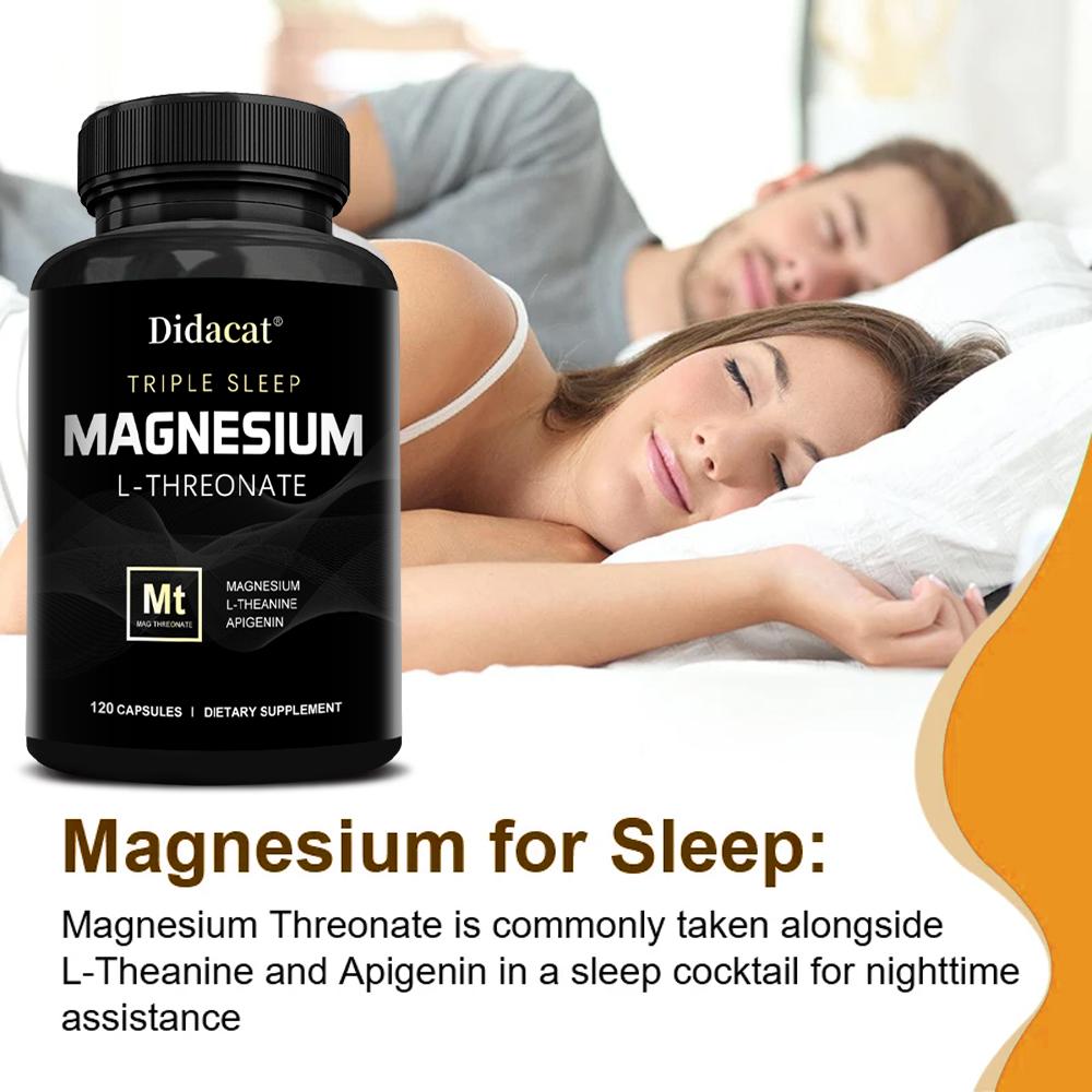 Brain and Nerve Health Capsules L-Magnesium Threonate Regulates Cortisol 120 Capsules