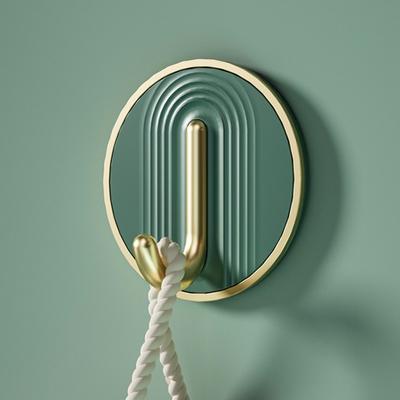 Gancio adesivo in ottone leggero e lussuoso, forte, portante, non perforato, per bagno, asciugamano, vestiti, parete, pasta senza cuciture