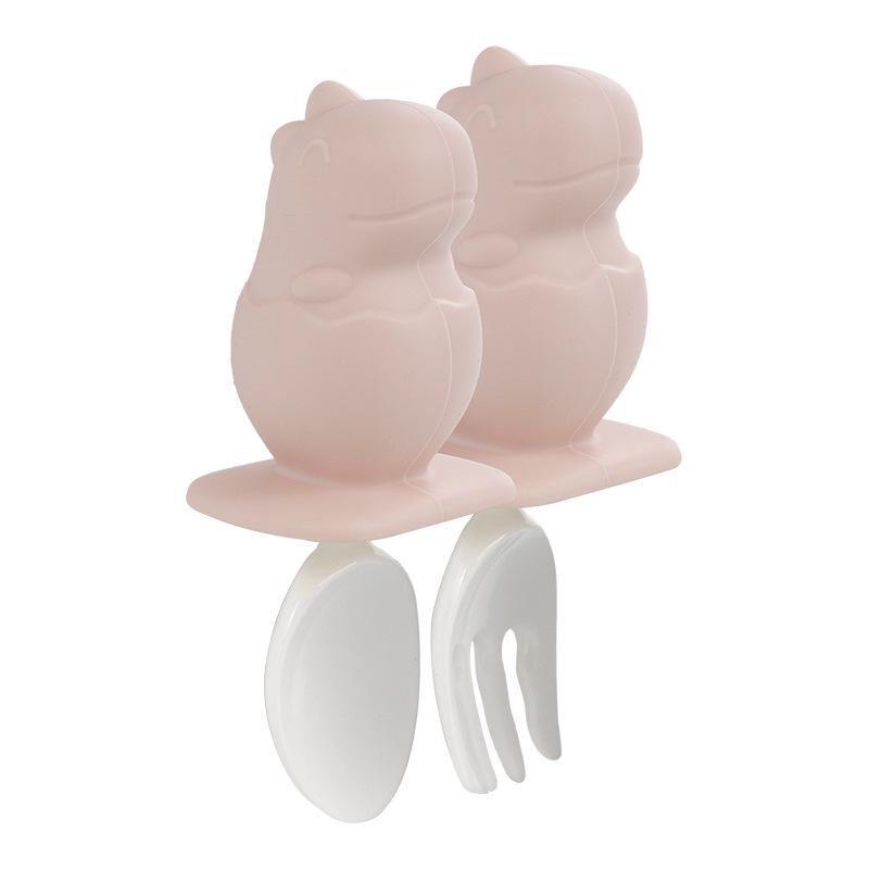 PPSU Baby Soft Training Spoon & Fork Set for Newborns - Short Handle Tableware