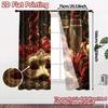 2pcs, 2D FLAT PRINTING Curtains (Without Rod) Festive Masquerade Light Filtering Chic Curtains Versatile Polyester Fabric
