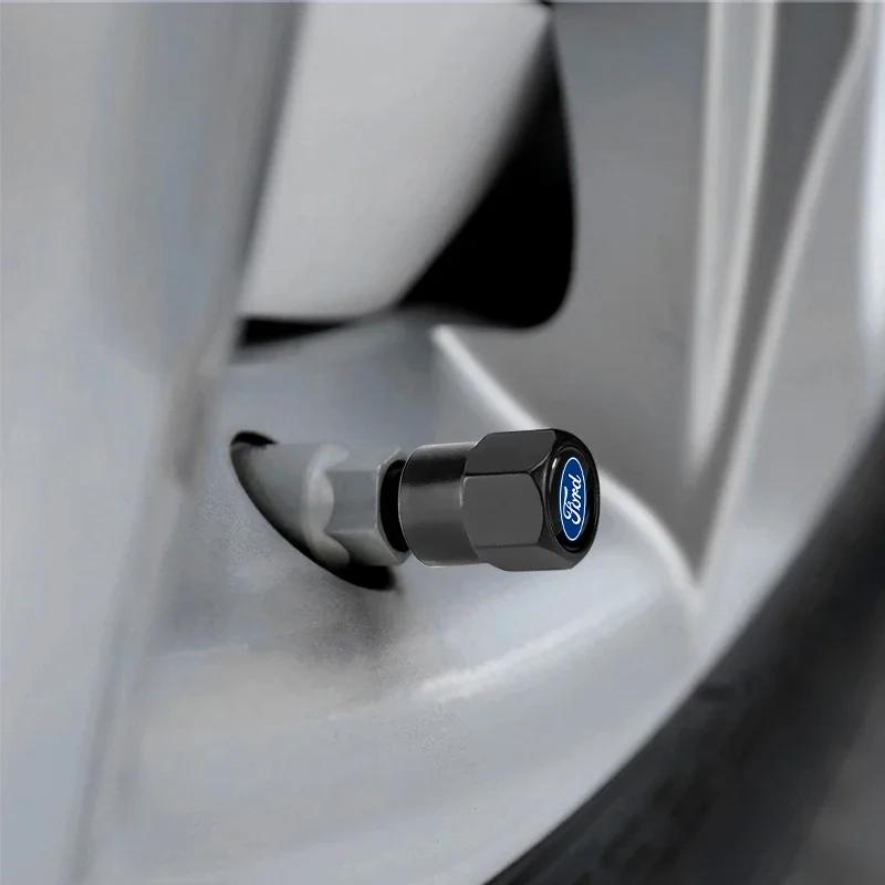 Naklejka Samochodowa Gorąca Do Forda Nowe 4 Sztuki Stylizacja Samochodu Stop Aluminium Pokrywki Zaworu Opon Koła Dla Forda Escape Kuga Mondeo Ecosport F