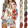 Women's Fashion Casual Long Sleeve Christmas Print Hoodie Top