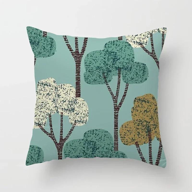 Multicolored Geometric Patterns Double-sided Printed Pillow Cover Short Plush Suitable Living Rooms Sofas Throw Cushion Cover