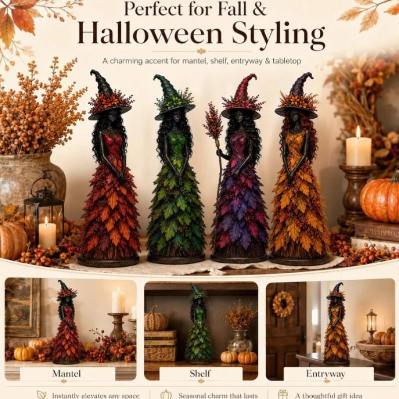 Enchanted Witch Figurine Decorative Statue Home Halloween Gift