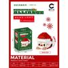 DIY  Diamond Micro Particle Building Block Santa Claus Socks Party Style Cartoon Character Christmas Toys for Children Gifts