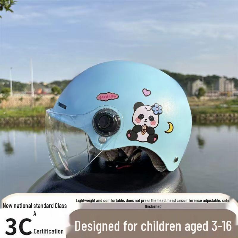 Ultra-Light Breathable Kids' 3C Electric Vehicle Helmet with Sun Protection, for Boys & Girls