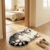 Non-Slip Home Decor Carpet 2D Cartoon Carpet Soft Cat-Shaped Area Rug  Bedrooms