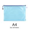 A4 Waterproof Mesh Zipper File Bag - Transparent, PVC, Handheld, Office & Student Stationery.