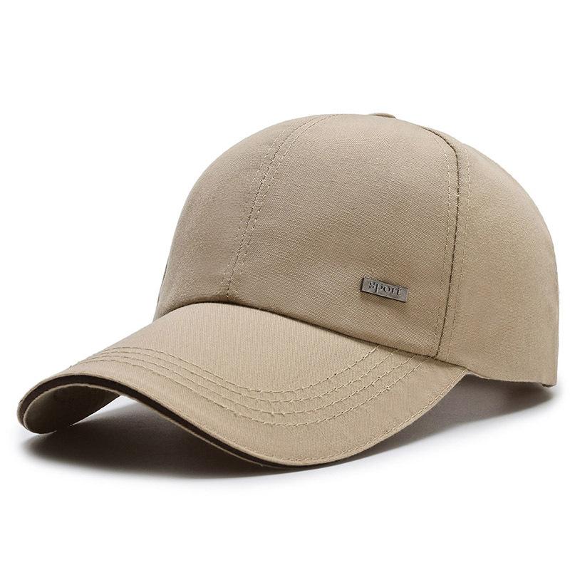 New baseball cap men's cap sun protection sun hat versatile trendy hat versatile canvas solid color hat