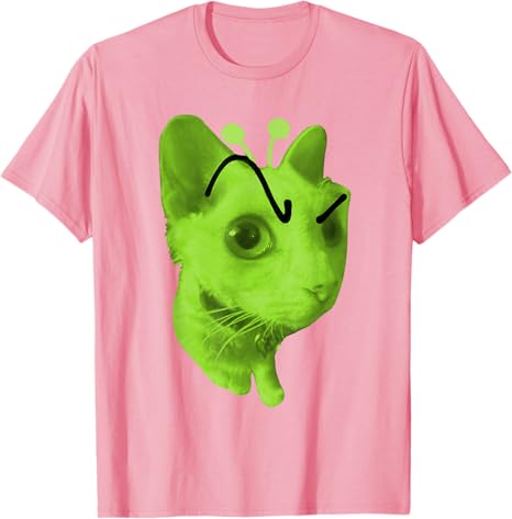 Chat Gnarp Chat Alien Rigolo Brainrot Chat Mignon OVNI Kitty T-shirt Esthétique Art Y2k Vêtements Cadeau Original T-shirt Graphique Étrangement Spécifique Haut