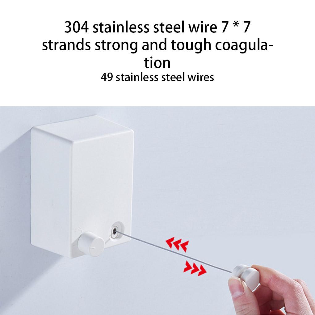 Retractable Clothesline Punch-free Indoor Space-Saving Storage Hanger Laundry Lines Home Bathroom Drying Rack Accessories
