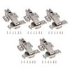 5Pcs Hydraulic Buffer Hinge Reduce Noise Closing Speed Anti Rust Cabinet Door Butt Hinge for Home