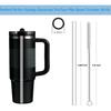 Replacement Straws Compatible with 30 Oz Stanley Quencher ProTour Flip Straw Tumbler with Leakproof Lid -Accessories Set Include 6 Tritan Straws and