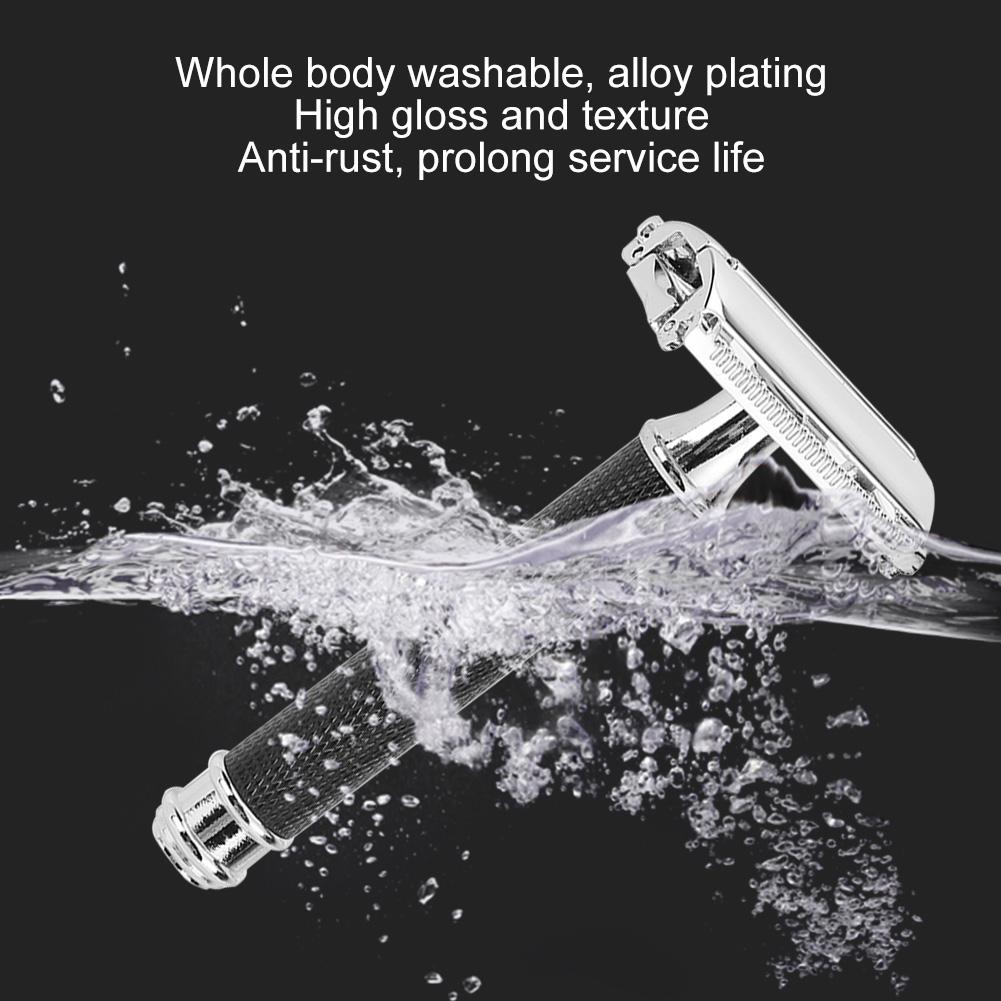 Professional Zinc Alloy Washable Men Manual Shaver Portable Household Beard Shaver Trimmer