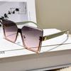 New European And American Style Rimless Metal Sunglasses Fashion Retro Big Square Women's Sunglasses Gradient Lens Anti-UV UV400