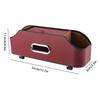 Car Backseat Organizers Backseat PU Leather Tissue Box With 2 Cup Holder Seat Organizer With Hook Multifunctional Car