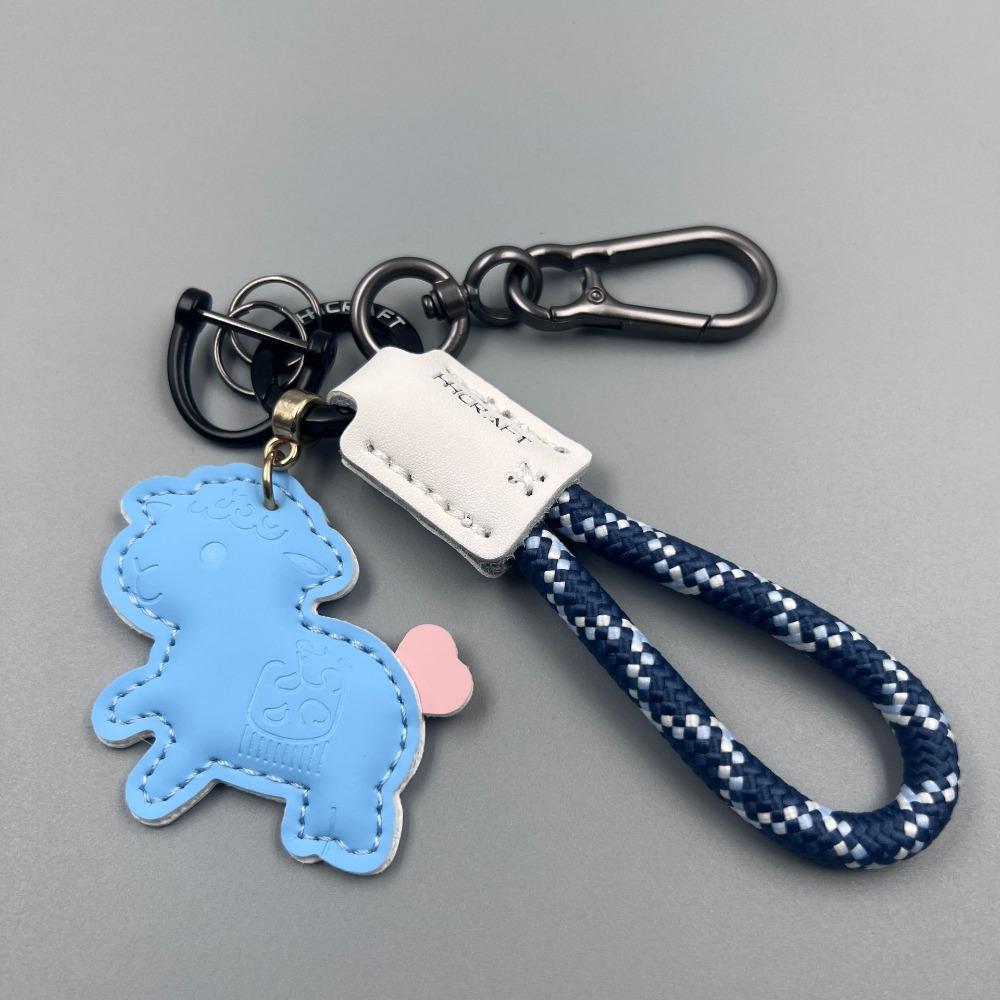 Wrist Strap Goat Pendant Nylon Braided Rope Lamb Bag Charm Goat Car Keychain Backpack Decor