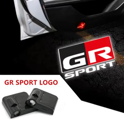 LGPE6 2PCS For GR Sport C-HR RAV4 Prado Prius Camry Corolla YARiS Logo Led Car Door Welcome Lights Laser Projector Decor Lamps