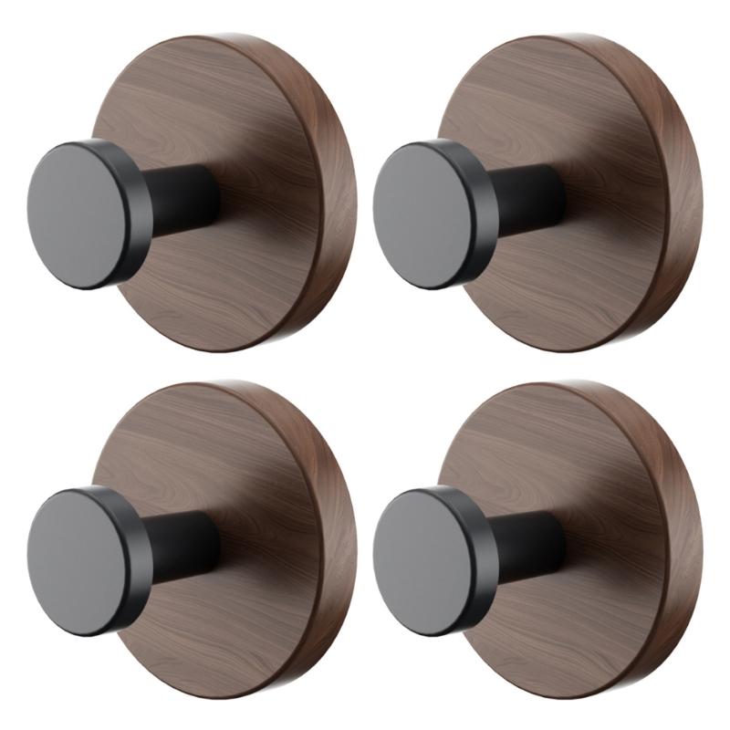 Nicht bohren Saugknapfhaken Holztexturdesign Abnehmbarer Wandhaken Wiederverwendbarer Saughaken Upgrades für Badezimmer Küche