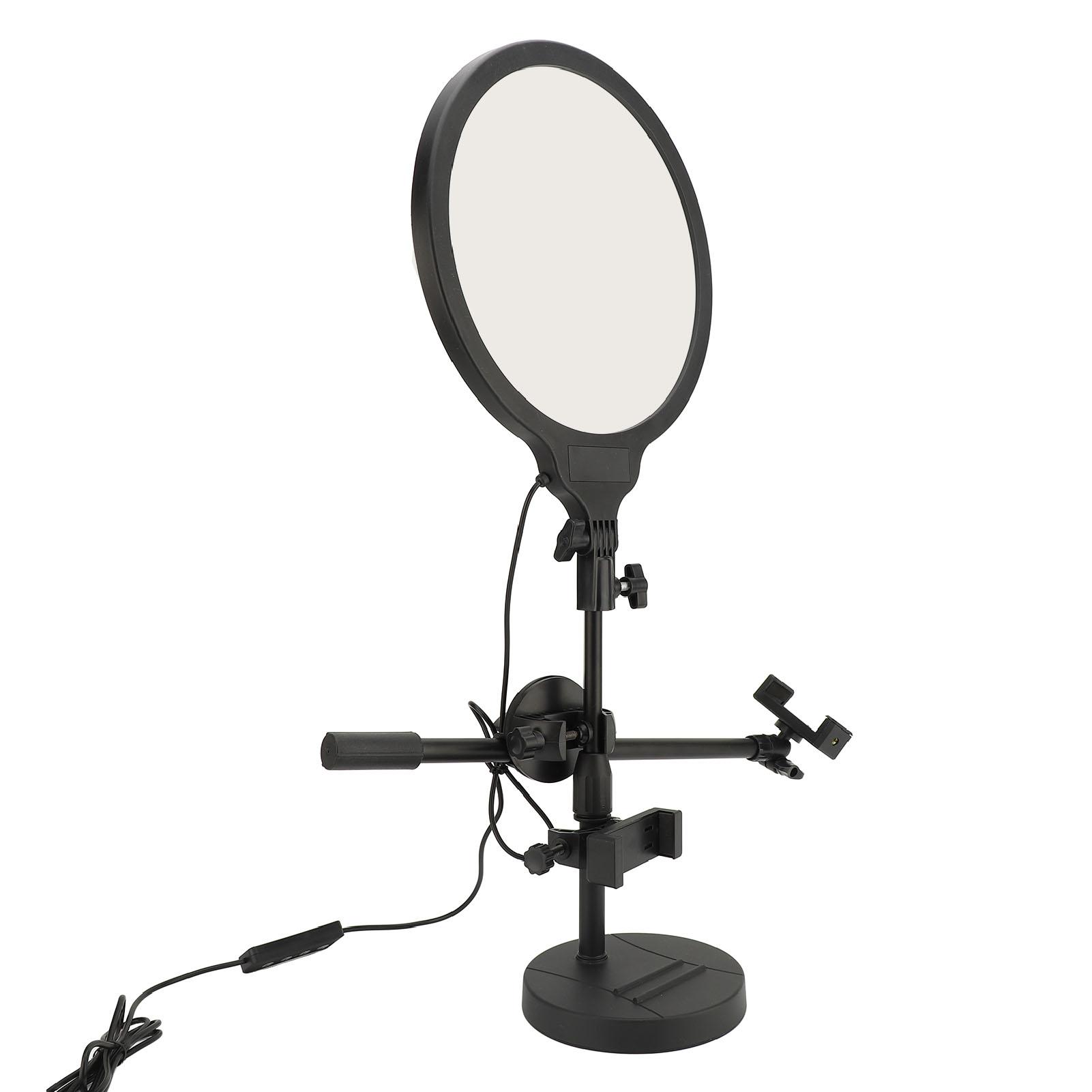 

Круглая лампа - держатель для телефона, универсальная, с регулируемой яркостью, светодиодная лампа для селфи с 3 режимами цветовой температуры