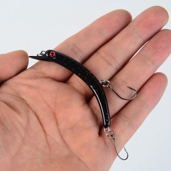 Künstlicher Hartköder Angelköder mit simulierten Fischaugen Realistisch aussehend Helle Farbe