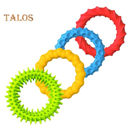 

4 шт. силиконовый сенсорный браслет, игрушка, снятие тревоги, стресса, текстурированное кольцо, игрушка-фиджет, портативная, для путешествий, детей, подростков, взрослых, эластичное успокаивающее кольцо, игрушка 1 Set