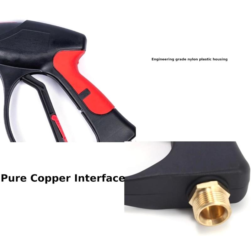 Professional High Pressure 3/8 Water Guns Durability Nylons Housing Light weight for Efficient Cleaning