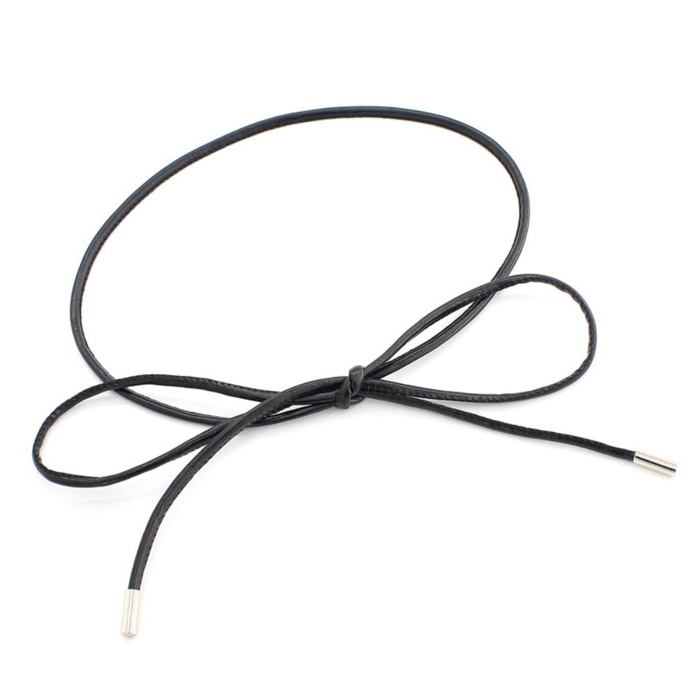 Dress Decoration Belts Bow Knotted Belt Korean Style PU Leather Waist Belt  Trouser Decoration