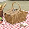 Cesto Tradizionale per Picnic Cesto portaoggetti in Vimini Fatto a Mano Cesto da Viaggio Campeggio Essenziale per Picnic Familiari
