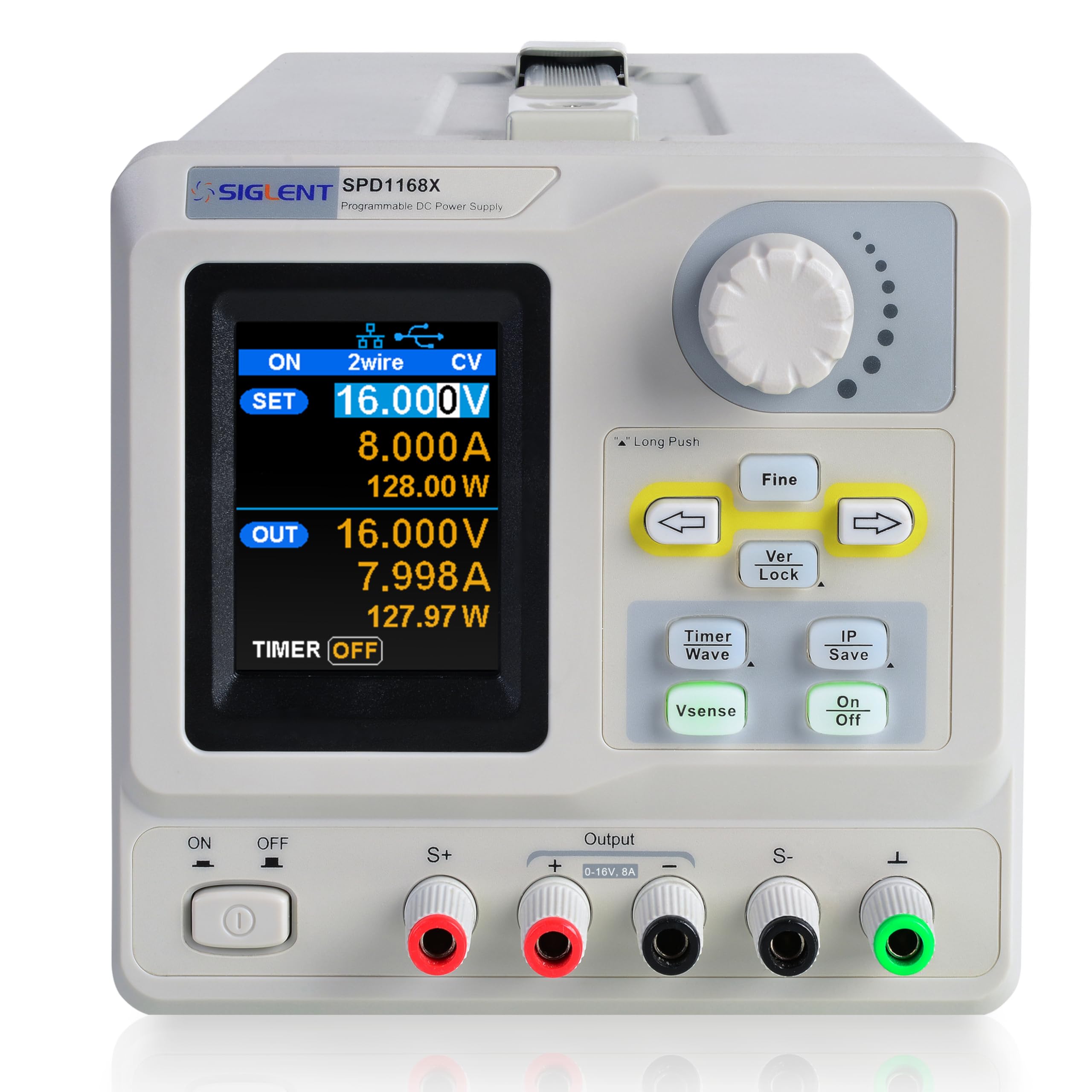 

SGLENT SPD1168X 30V 8A 128W Programmable DC Power Supply with 1mV to 1mA Voltage and Current Color TFT USB Device and LAN Compact Warranty from the