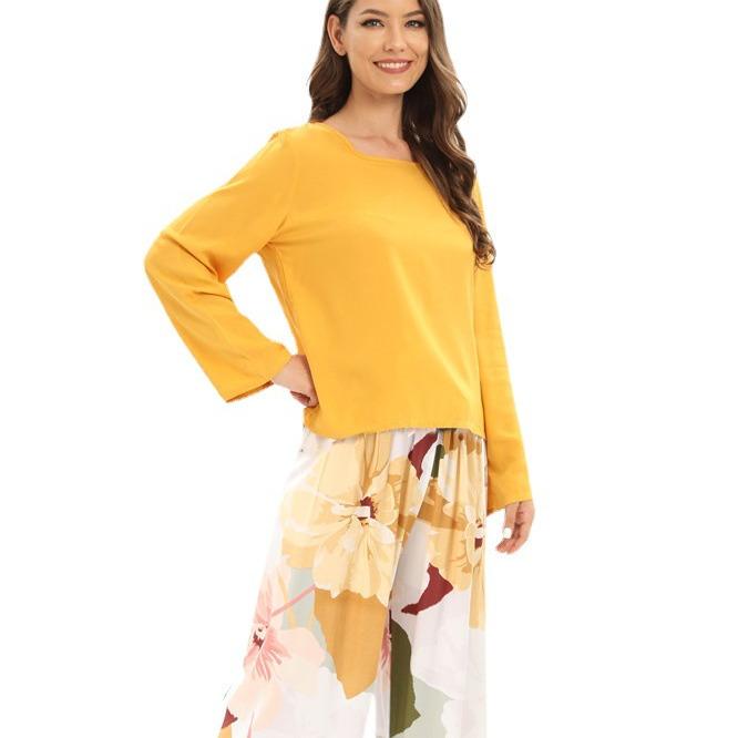 Women's Fashion Casual Loungewear Long Sleeve Long Pants Pajamas Set 2 Piece Printed Loose Home Wear