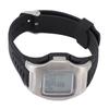 Soccer Game Referee Watch Digital Sports Wrist Watch Stopwatch Timer Alarm Stainless Steel Silver Case Black Rubber