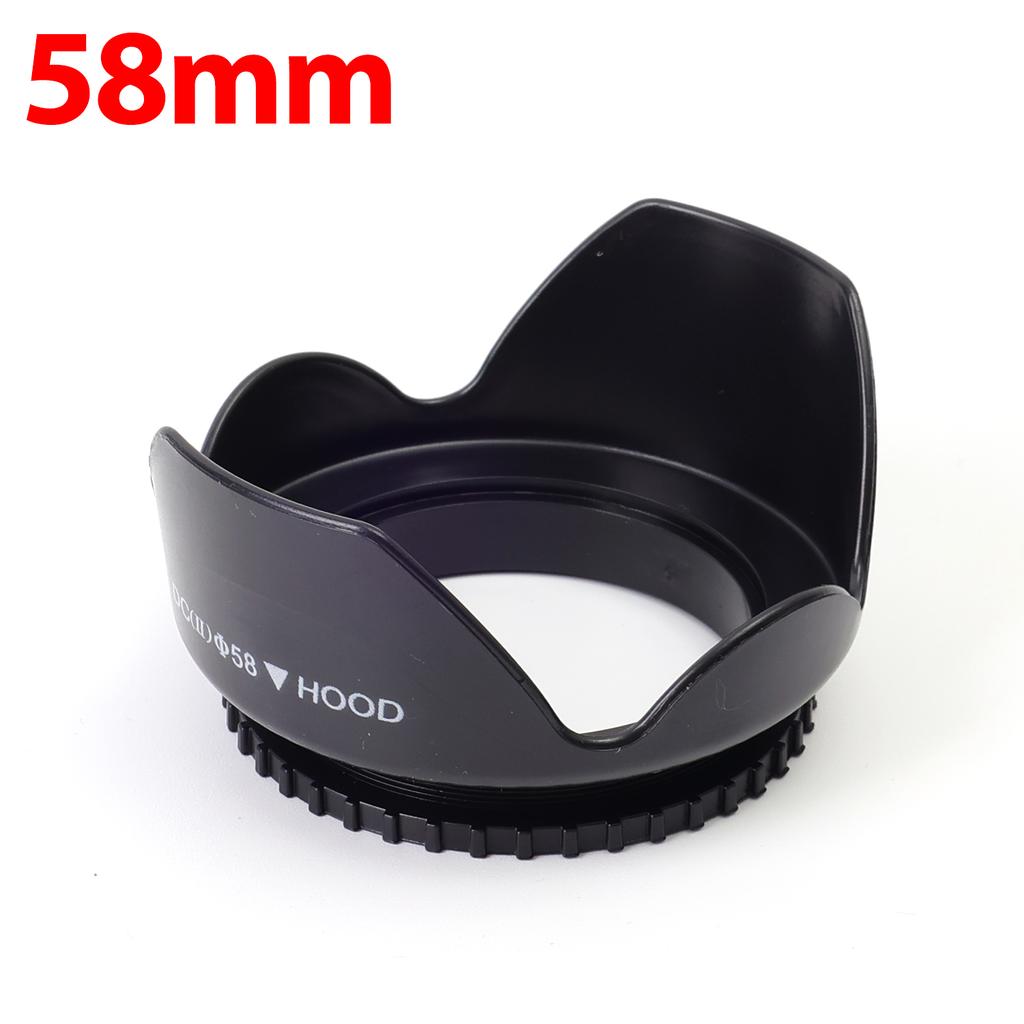 49/52/58/62/67mm Camera Lens Hoods with Protective Lens Cap for Canon Nikon Sony Universal DSLR Cameras Sunshade Lens Hood