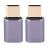2Pcs Mini USB C Adapter 40Gbps Straight Alloy Shell Type C Male To Type C Female Adapter Connector