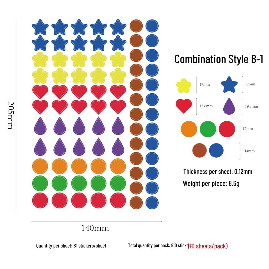 Colorful Polka Dot Stickers for Kids' Journals and DIY Albums