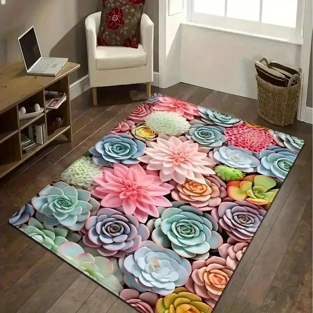 1PC Cute Cats Pattern Door Mats Kitchen Rugs Non-Slip Pop Design Living Room Rugs Bath Mat Carpet for Home Sink Laundry Decor